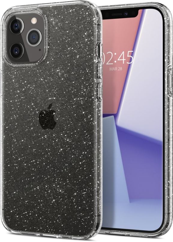 Kryt na mobil Spigen Liquid Crystal Glitter Clear iPhone 12/iPhone 12 Pro