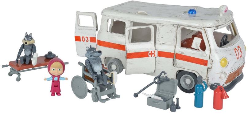 Auto pro panenky Simba Máša a medvěd Ambulance hrací set
