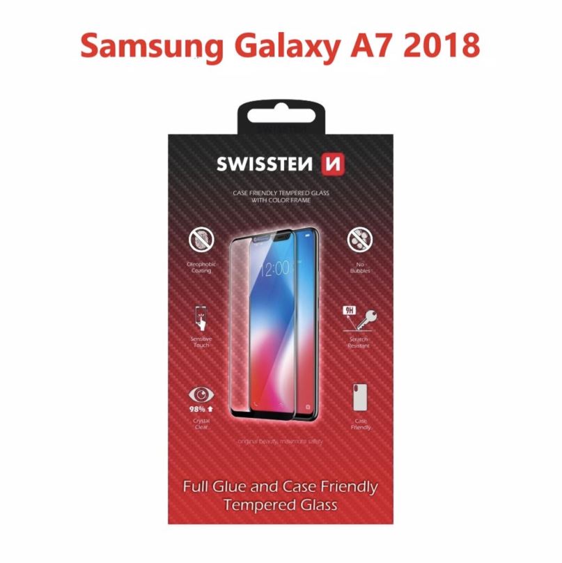 Ochranné sklo Swissten Case Friendly pro Samsung Galaxy A7 černé