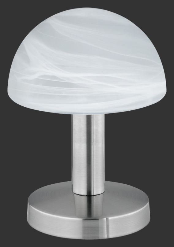Trio 599100107 stolní svítidlo Fynn II 1x40W | E14 - dotykový spínač, nikl, bílá