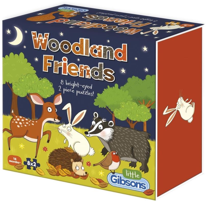 Puzzle Gibsons Dětské puzzle Přátelé z lesa 8x2 dílky