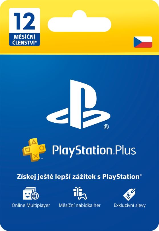Dobíjecí karta PlayStation Plus 12 měsíční členství - CZ