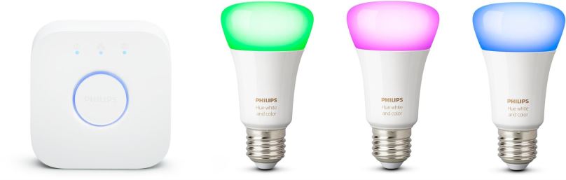 Sada chytrého osvětlení Philips Hue White and Color ambiance 9W E27 promo starter kit