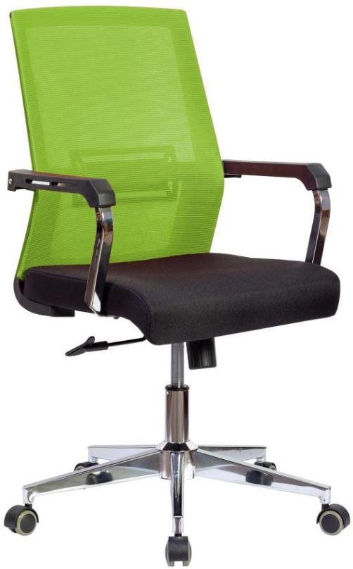 Kancelářská židle DALENOR Roma, textil, černá / zelená