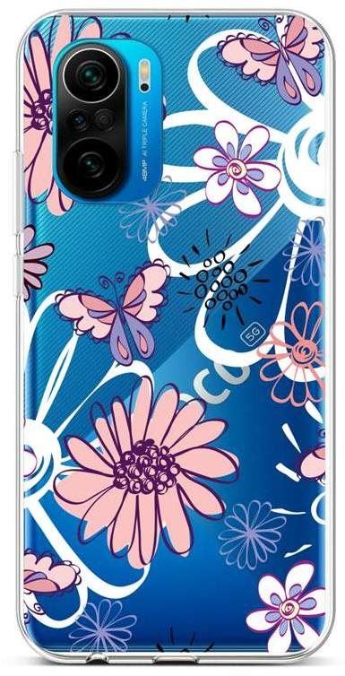 Kryt na mobil TopQ Xiaomi Poco F3 silikon Flowers 62832