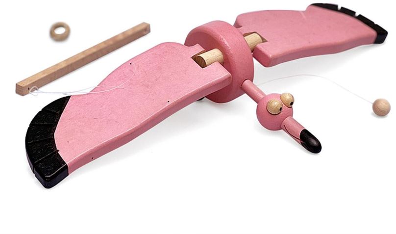 Interaktivní hračka Ulanik Čáp růžový dekoračka