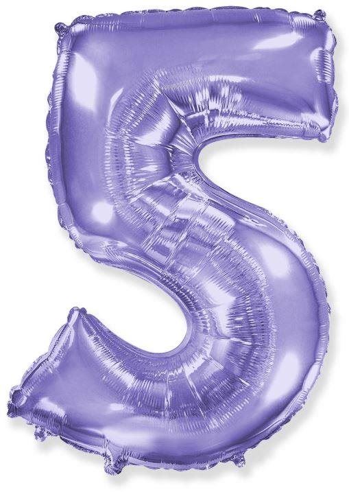 Nafukovací balonek Balón foliový číslice fialová - lila 102 cm - 5