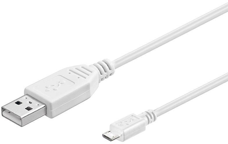 Datový kabel PremiumCord USB 2.0 propojovací A-B micro 5m bílý