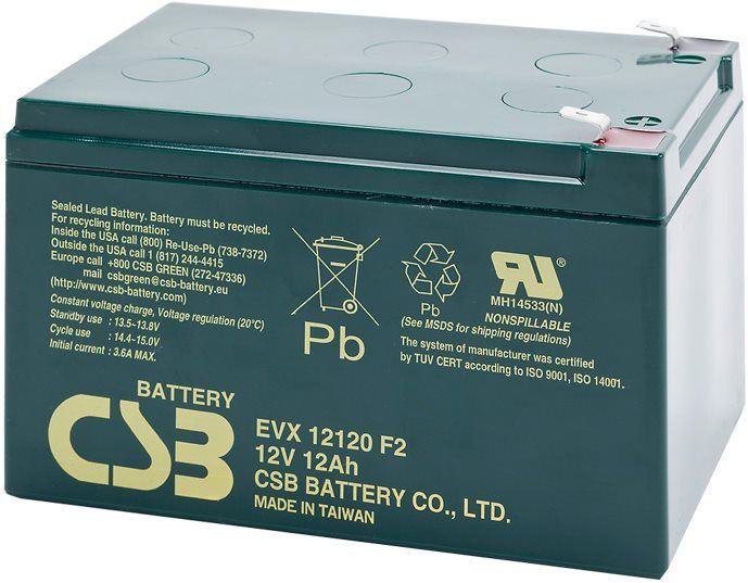 Trakční baterie CSB EVX12120 F2, baterie 12V, 12Ah