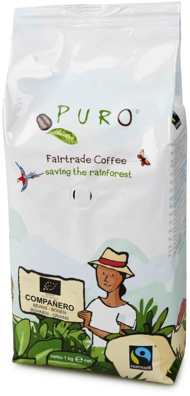 Káva Puro Zrnková káva Fairtrade BIO COMPANERO 1kg