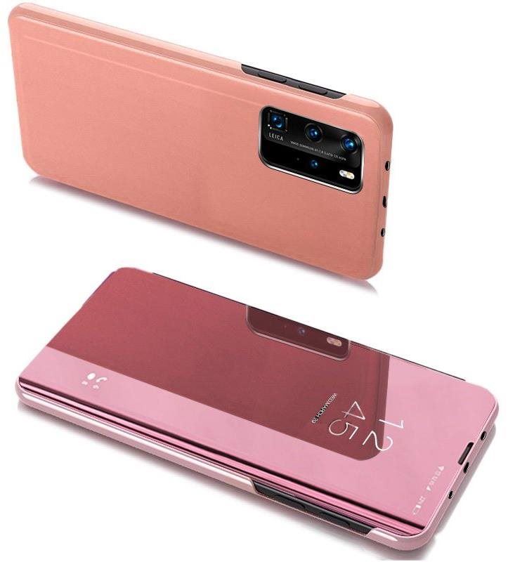 Pouzdro na mobil Clear View knížkové pouzdro na Xiaomi Mi 10T / Mi 10T Pro, růžové
