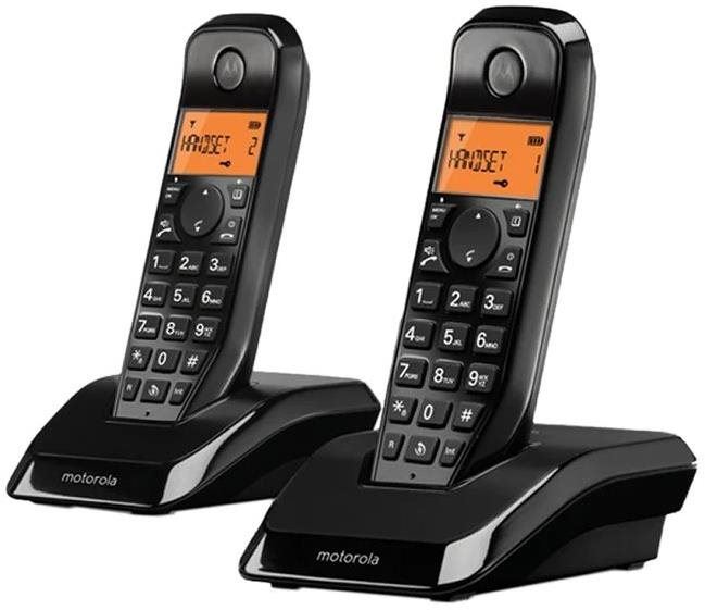Telefon pro pevnou linku Motorola S1202 Duo Black - HandsFree - Backlight Screen