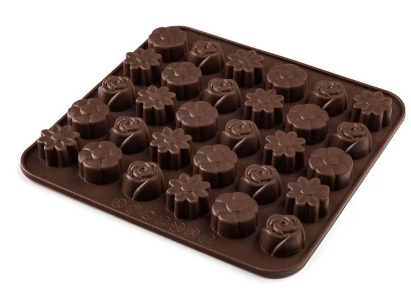 Forma BANQUET CULINARIA Brown Formičky na čokoládu 21,4 x 20,6 cm mix tvarů, silikon