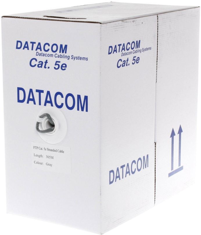 Síťový kabel Datacom licna (lanko), CAT5E, FTP, 305m/box
