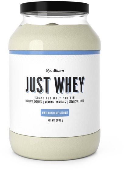 Protein GymBeam Protein Just Whey 2000 g, white chocolate coconut