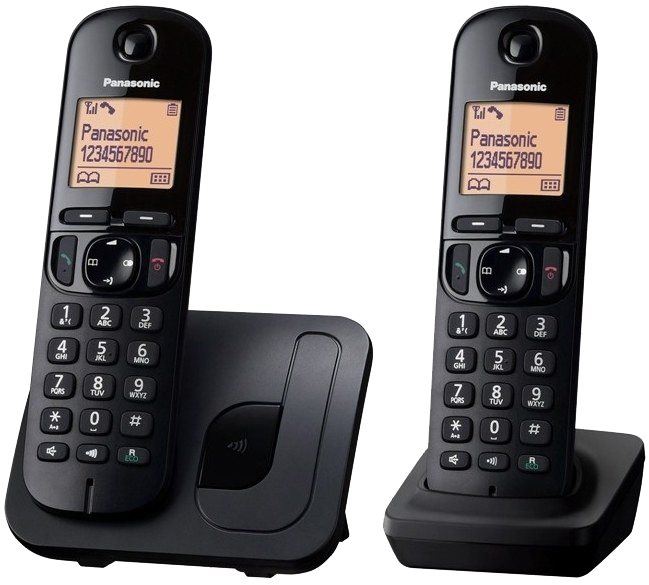 Telefon pro pevnou linku Panasonic KX-TGC212FXB Twinpack Black