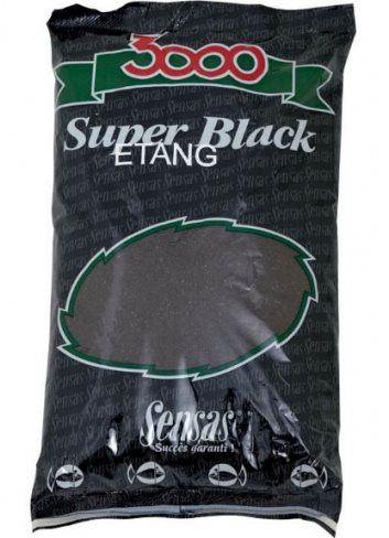 Sensas Vnadící směs 3000 Super Black Etang (Jezero-černá) 1kg