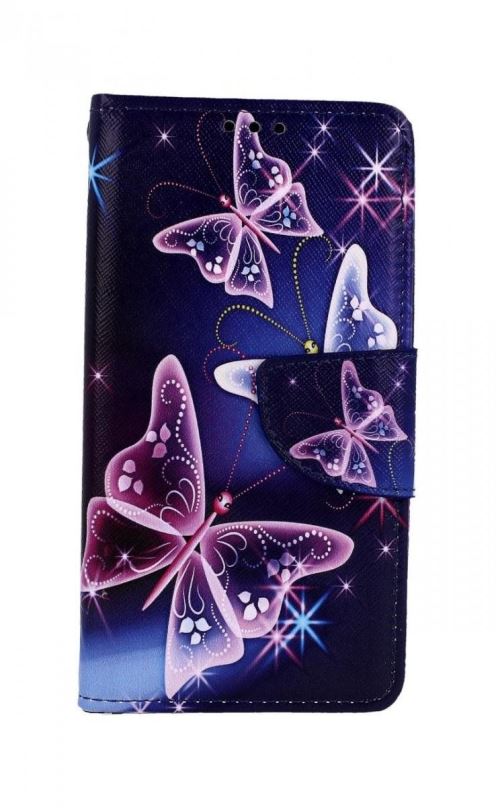 Pouzdro na mobil TopQ Pouzdro Xiaomi Redmi 7A knížkové Modré s motýlky 44129