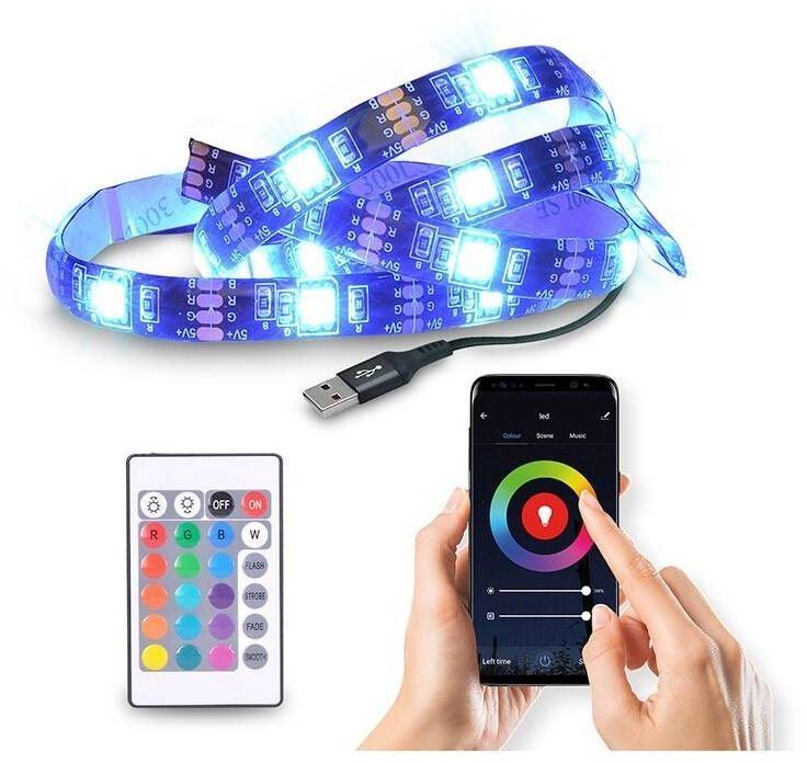 LED pásek Solight LED WIFI smart RGB pásek pro TV, 4x50cm, USB