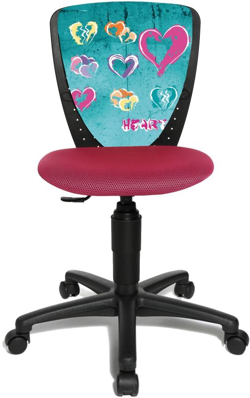 Dětská židle k psacímu stolu TOPSTAR S´COOL NIKI motiv srdce