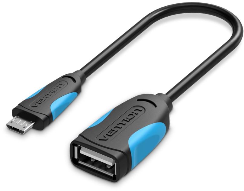 Datový kabel Vention USB2.0 -> microUSB OTG Cable 0.25m Black