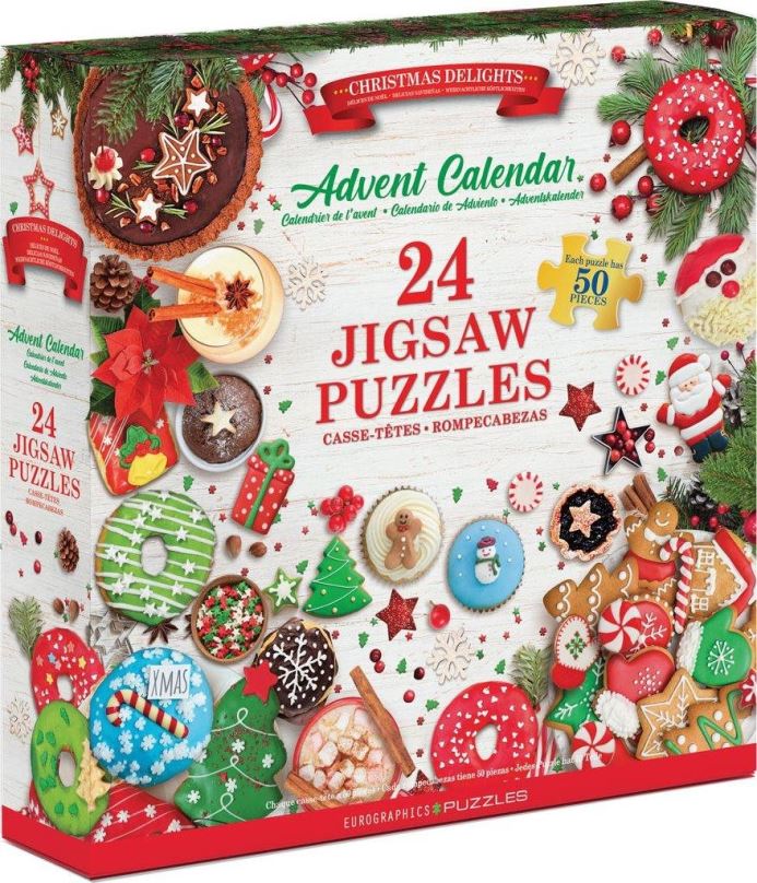 Adventní kalendář EUROGRAPHICS Puzzle Adventní kalendář: Vánoční dobroty 24 x 50 dílků