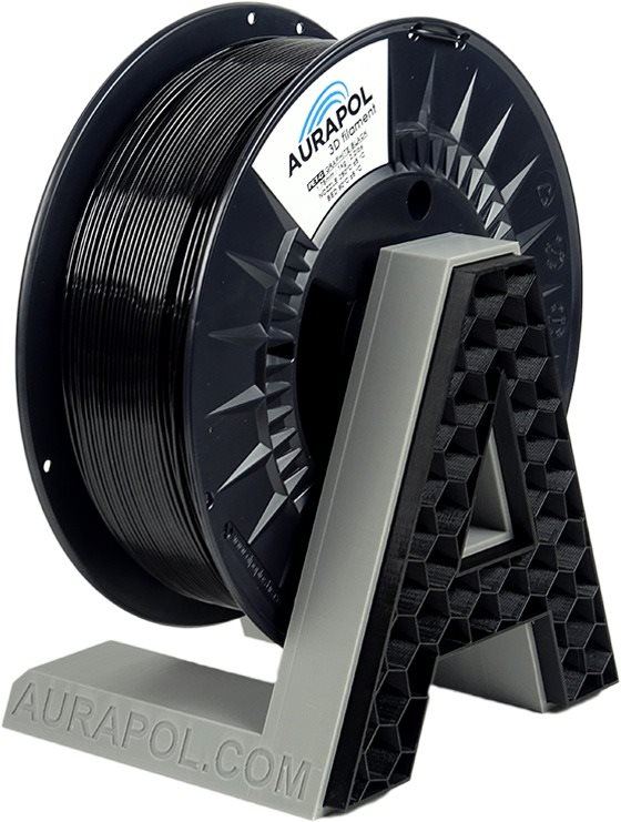 Filament AURAPOL PET-G Filament Grafitová černá 1 kg 1,75 mm AURAPOL