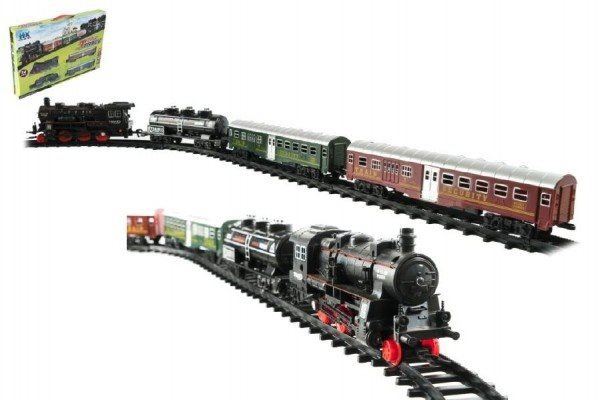 Vláčkodráha Vlak + 3 vagóny s kolejemi