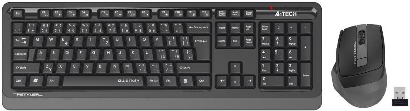 Set klávesnice a myši A4tech FGS1035Q, šedá