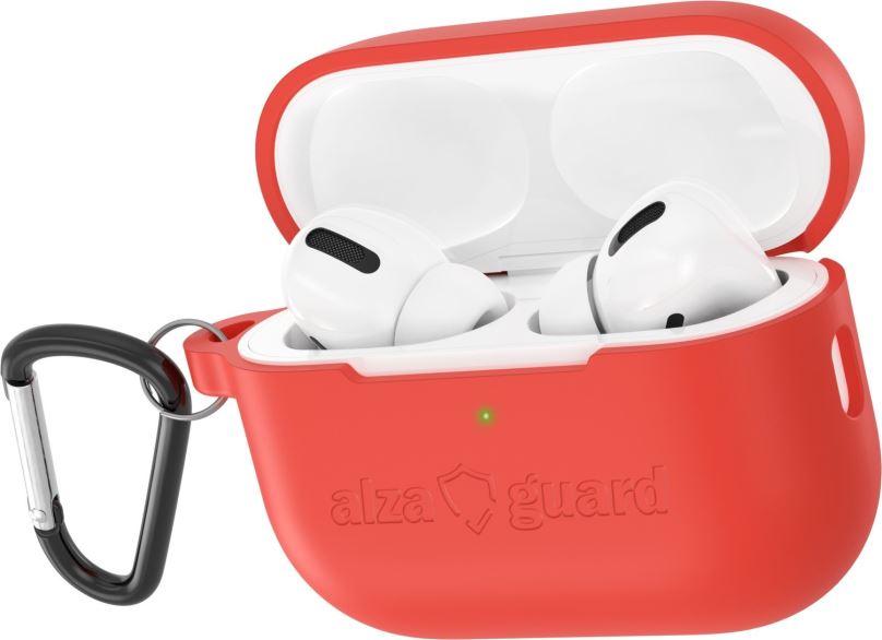 Pouzdro na sluchátka AlzaGuard Skinny Silicone Case pro Airpods Pro 2022 červené