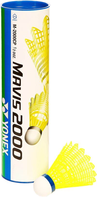 Badmintonový míč Yonex Mavis 2000 žluté/pomalé