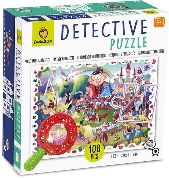 Puzzle Ludattica - Detektivní puzzle s lupou, Pohádkové postavy