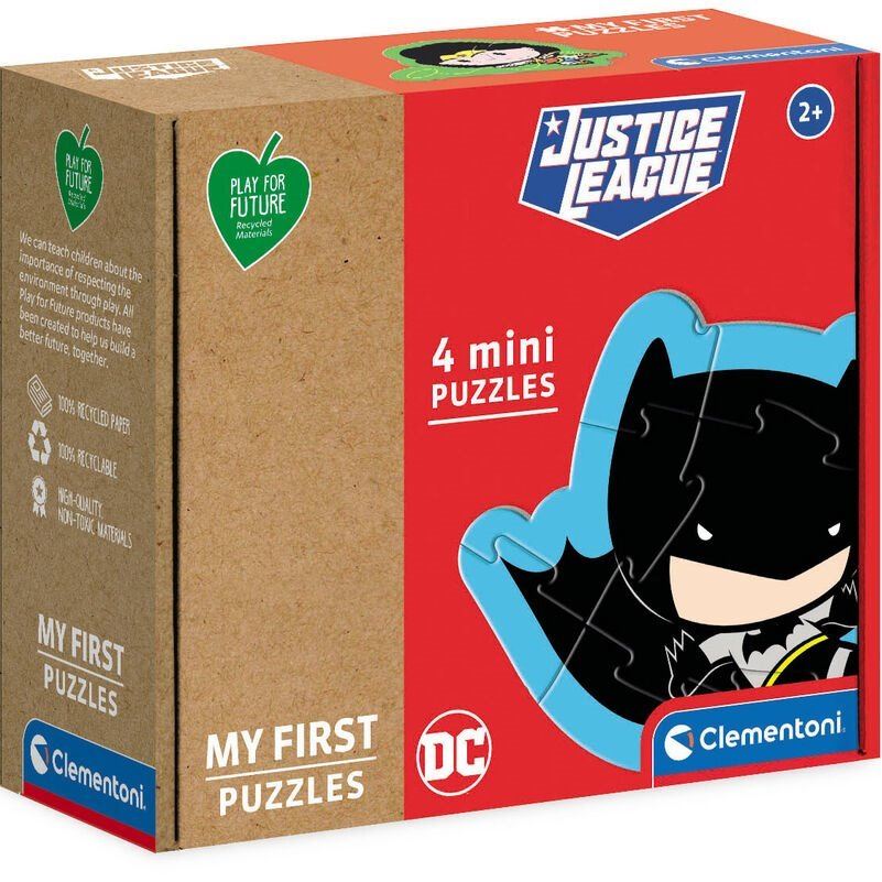 CLEMENTONI Play For Future Moje první puzzle Justice League: Superhrdinové 4v1 (3,6,9,12 dílků)