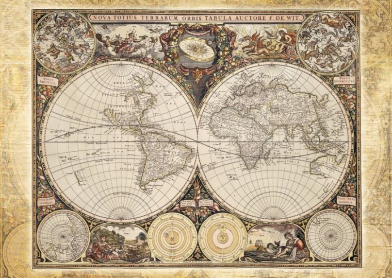 Puzzle Schmidt Puzzle Historická mapa světa 2000 dílků