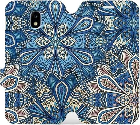Kryt na mobil Flipové pouzdro na mobil Samsung Galaxy J5 2017 - V108P Modré mandala květy