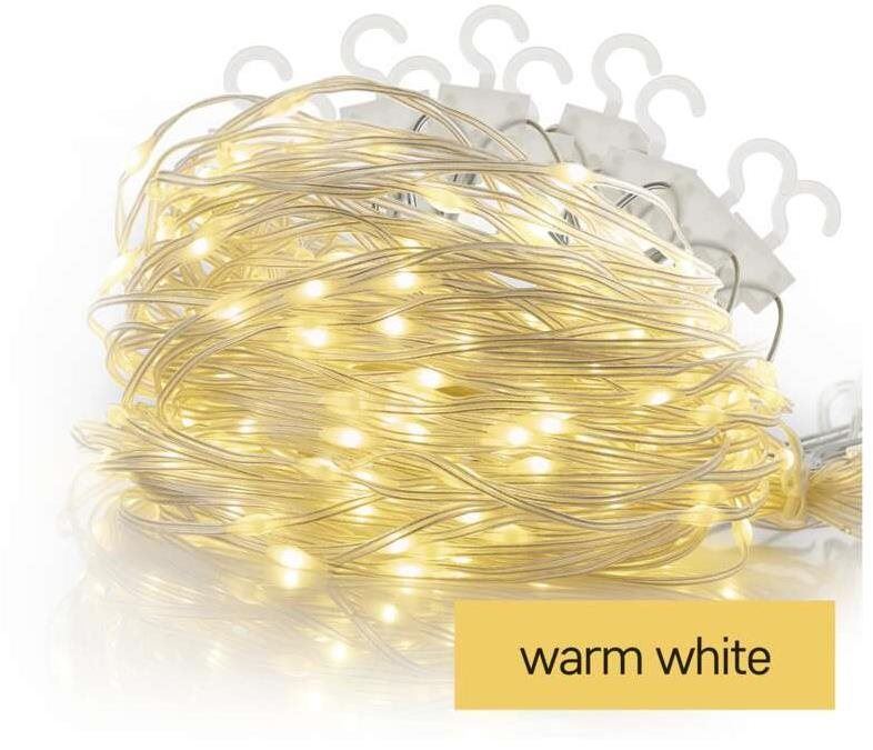 Světelný řetěz EMOS LED vánoční drop řetěz – rampouchy, 1,7 m, venkovní i vnitřní, teplá bílá, programy