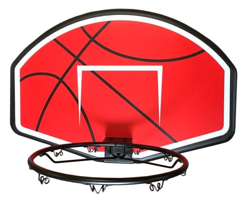 Basketbalový koš Sedco koš + síťka 80*58cm červená