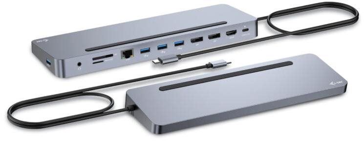 Dokovací stanice i-tec USB-C Metal Ergonomic 4K 3x Display Docking Station, Power Delivery 100W