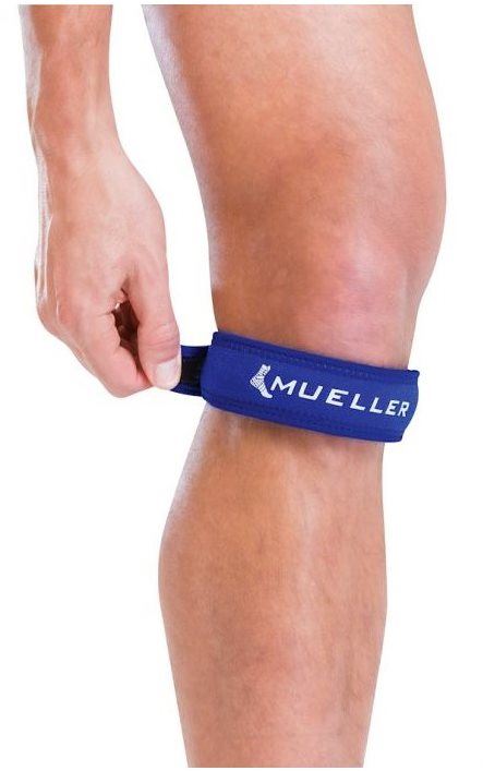 Bandáž na koleno Mueller Jumper's Knee Strap BLUE modrý