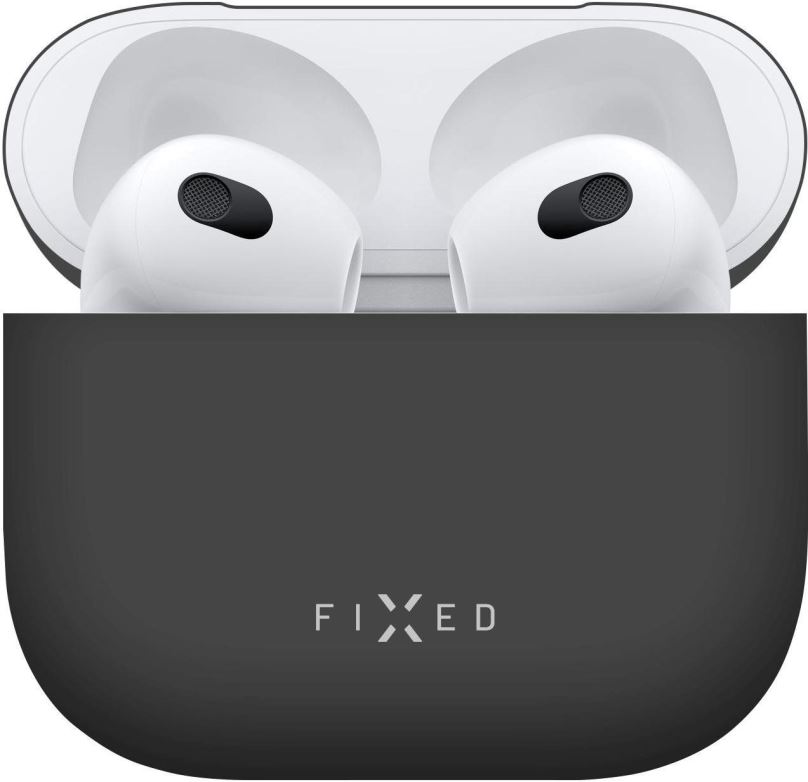 Pouzdro na sluchátka FIXED Silky pro Apple Airpods 3 černé