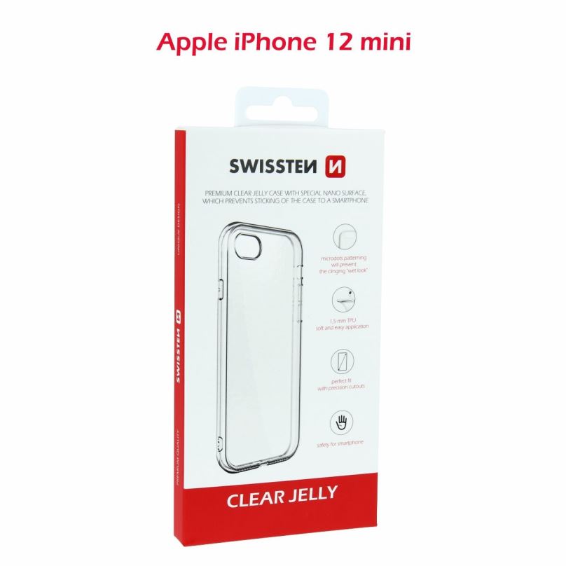 Pouzdro na mobil Swissten Clear Jelly pro Apple iPhone 12 mini