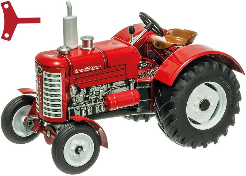 Kovový model Kovap Traktor Zetor 50 Super červený 1:25