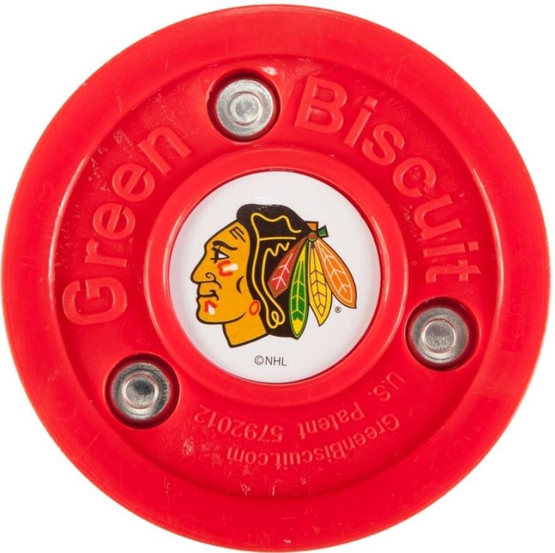 Puk Green Biscuit NHL, Chicago Blackhawks Red