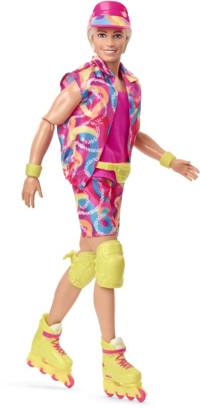 Panenka Barbie Ken ve filmovém oblečku na kolečkových bruslích