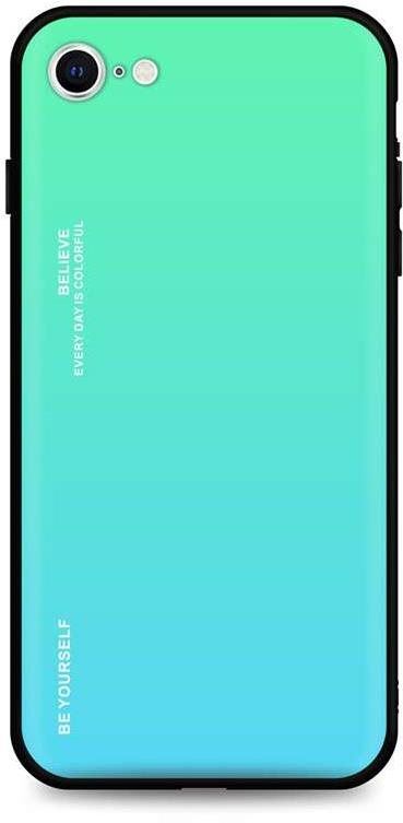 Kryt na mobil TopQ Kryt LUXURY iPhone SE 2022 pevný duhový zelený 73934