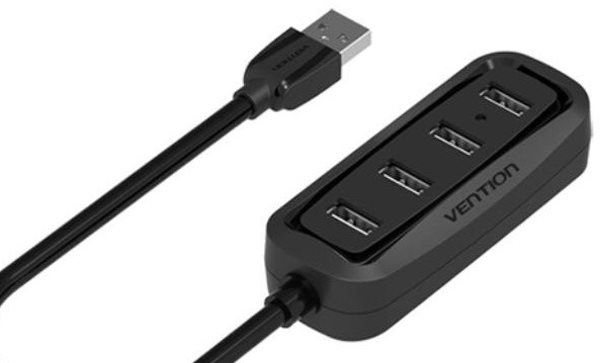 USB Hub Vention USB HUB 2.0 4-ports 0.15m Black
