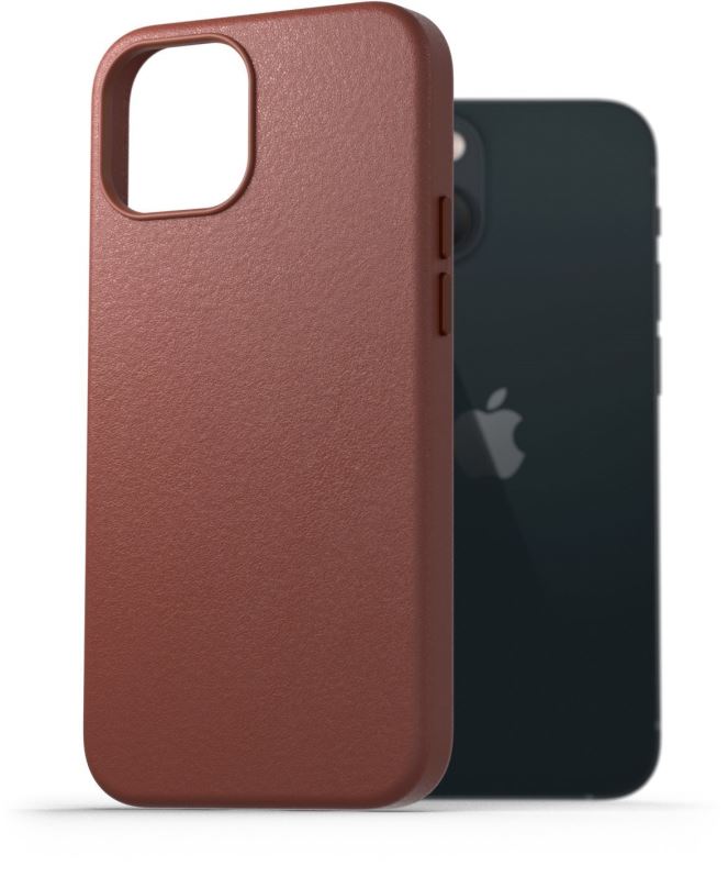 Kryt na mobil AlzaGuard Genuine Leather Case pro iPhone 13 Mini hnědé