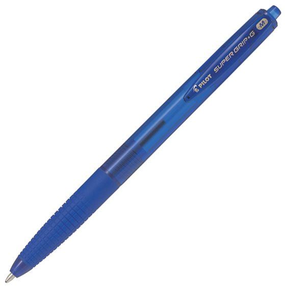 Kuličkové pero PILOT Super Grip-G M 0.27 mm, modré - balení 5 ks