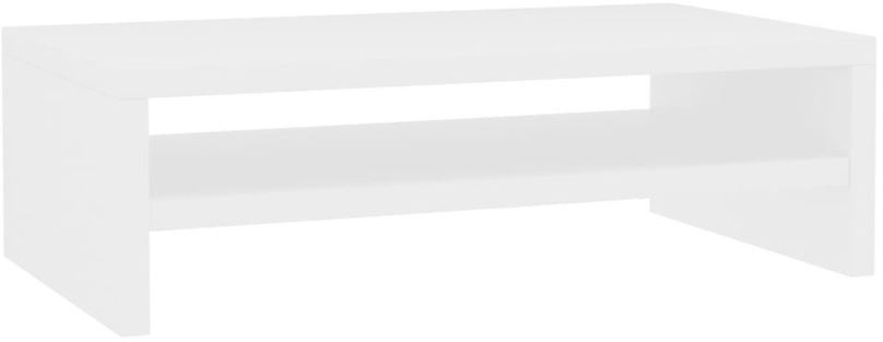 Držák na monitor Stojan na monitor bílý 42 × 24 × 13 cm dřevotříska