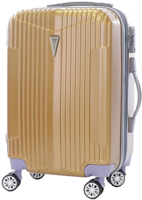 Cestovní kufr T-class TPL-5001, vel. M , TSA zámek, rozšiřitelné, (zlatá), 55 x 34 x 23,5cm